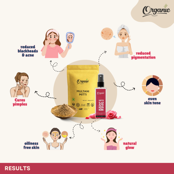 Organic & Pure Multani Mitti & Rose Water - Image 3